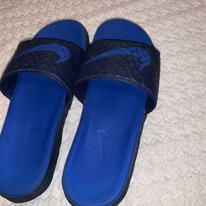 Nike Blue Slides